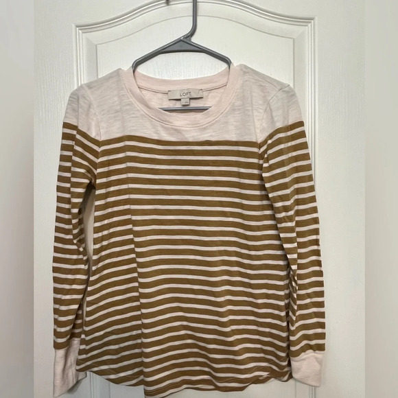 Loft Women’s Striped Long Sleeve Shirt - Picture 1 of 5